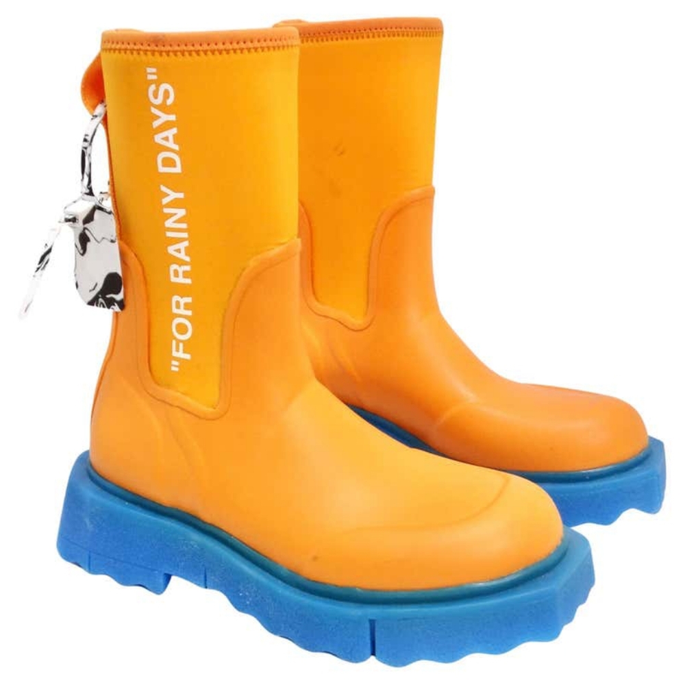 off white Rainboots